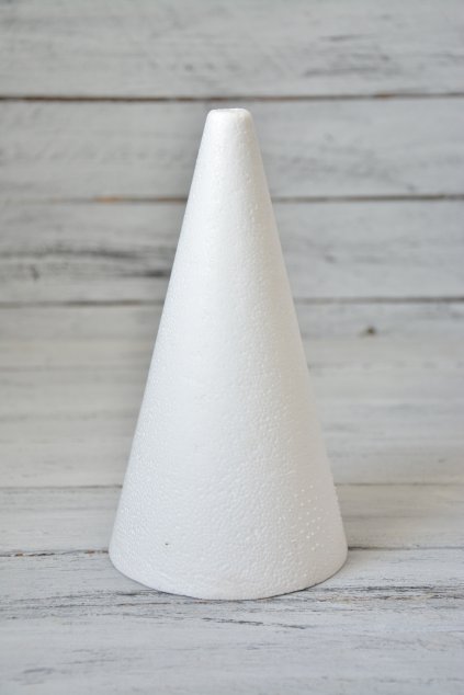Polystyrenový kužel výška 15 cm