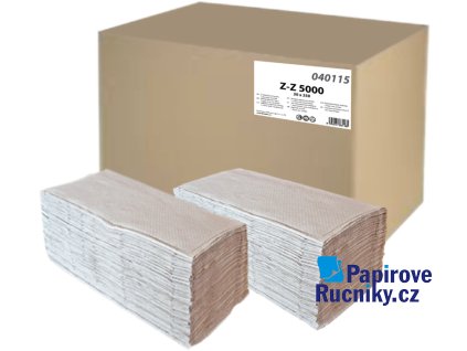 Papírové ručníky ZZ skládané šedé - 5 000 ks
