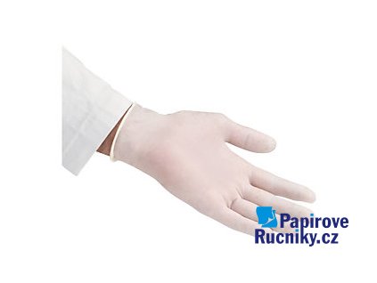 10 krabiček po 100 párech Rukavice vyšetřovací latexové lehce pudrované S, M, XL