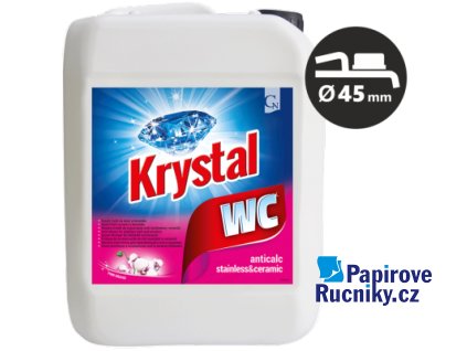 Krystal WC kyselý na keramiku s ochranou růžový 5 l
