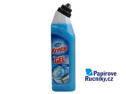 Krystal WC gel modrý 750 ml + košíček