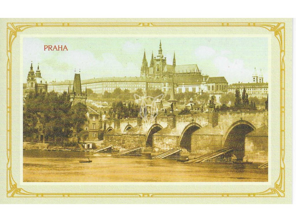 14429 3 pohlednice prazsky hrad a karluv most