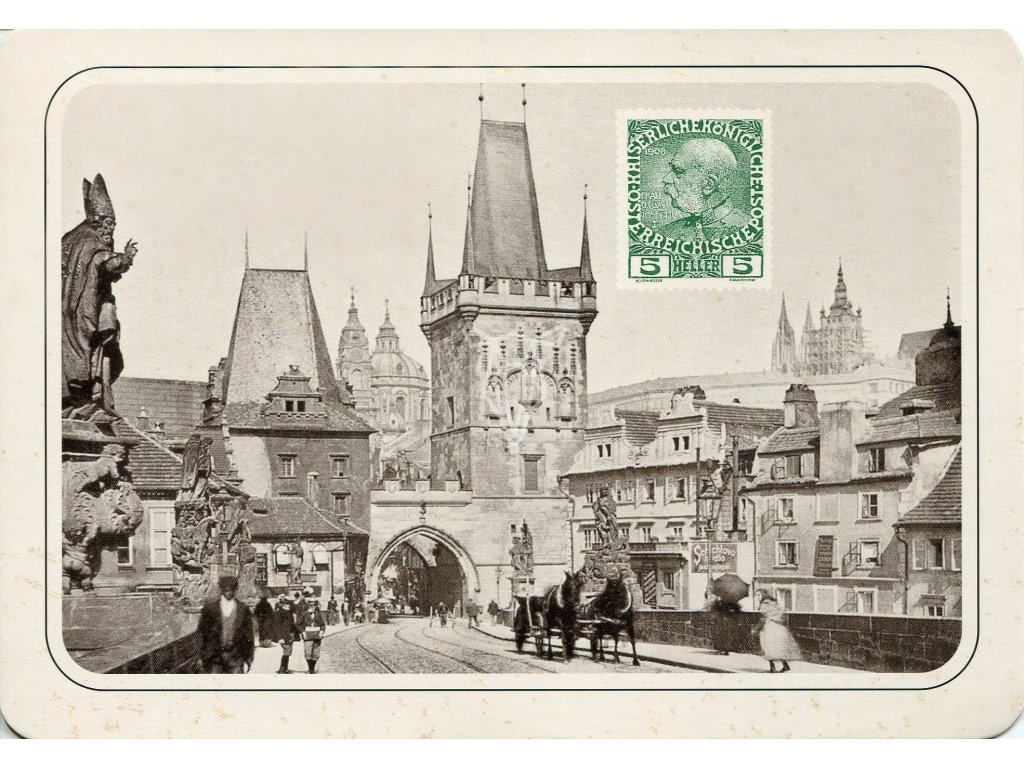 4313 2 pohlednice praha mala strana roku 1900