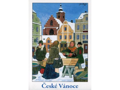 4286 2 pohlednice josef lada ceske vanoce vanocni kapr 1955