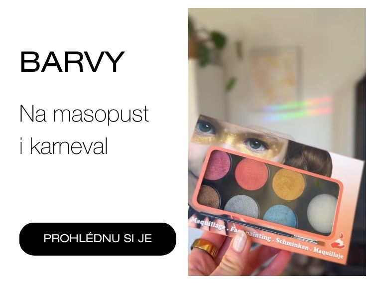 Masopust a karneval barvy na obličej a křídy na vlasy