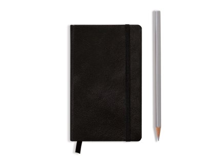 Zápisník s koženými deskami A6, tečkovaný
