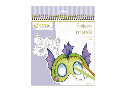 Omalovánky masky - vzory pro holky i kluky(24ks)