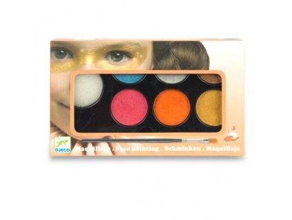 Barvy na obličej metalické 6ks - Djeco