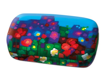 Originální pouzdro se zrcátkem 9x4,9x3,1cm, Květiny