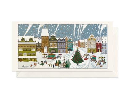 Přání Vánoční náměstí - Bohemia Paper