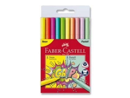 SADA FIXŮ FABER-CASTELL PASTEL + NEON 10 KS