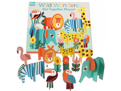 Skládačka divoká zvířata - Rex London