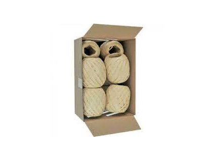Dárková stuha papírová Raffia 0,7cmx30m, krémová