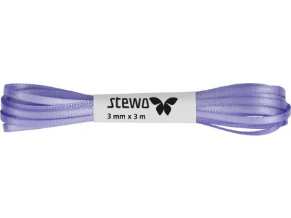 Dárková stuha saténová 0,3cmx3m, šeříková