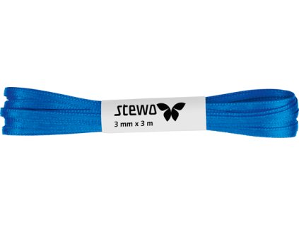 Dárková stuha saténová 0,3cmx3m, tmavá modrá