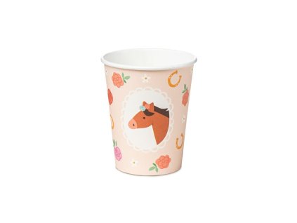 Papírové kelímky 220ml 'Koně' - PartyDeco