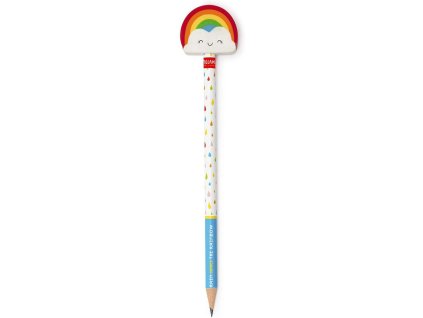 pencil with rainbow eraser
