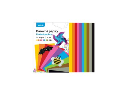 Barevné papíry A4 (10ks) - Luma