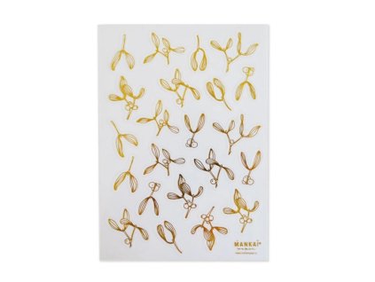 Zlaté samolepky MANKAI jmelí