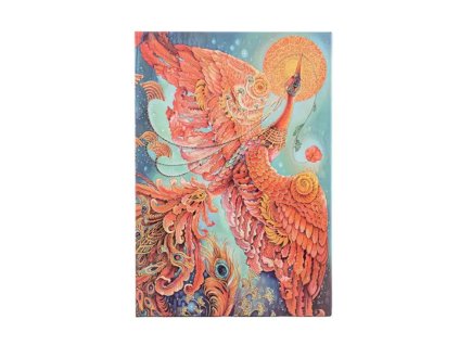 PAPERBLANKS zápisník Bird of Happiness Firebird midi linkovaný