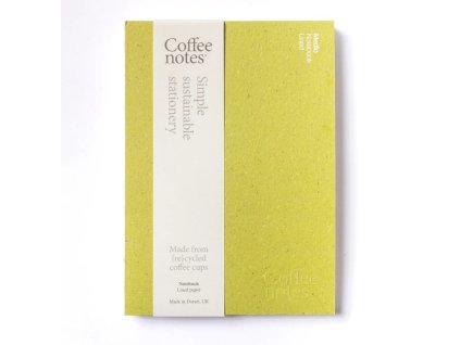 Recyklovaný zápisník A5 by Coffeenotes, linkovaný, Grass