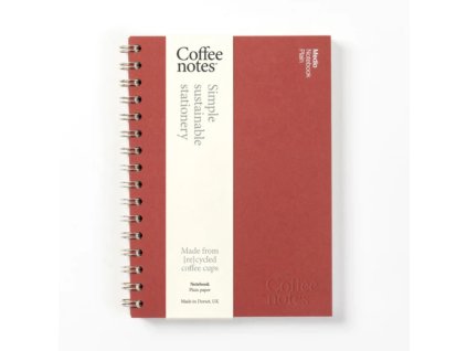 Kroužkový re-blok A5 by Coffeenotes, čisté listy, Cherry