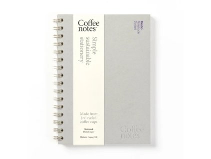 Kroužkový re-blok A5 by Coffeenotes, tečkovaný, Grey