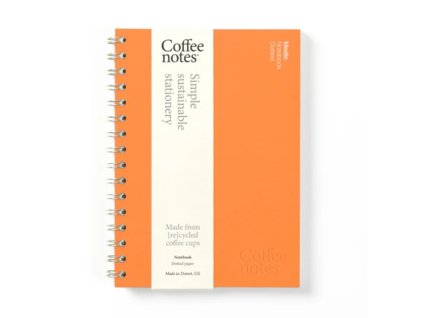 Kroužkový re-blok A5 by Coffeenotes, tečkovaný, Orange