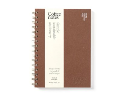 Kroužkový re-blok A5 by Coffeenotes, čisté listy, Kraft brown