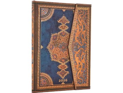 2026 Paperblanks diář 12 / Safavid Indigo / Midi / Horizontal