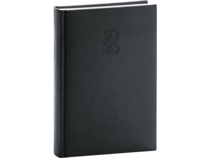 NOTIQUE Denní diář Aprint 2026, černý, 15 x 21 cm