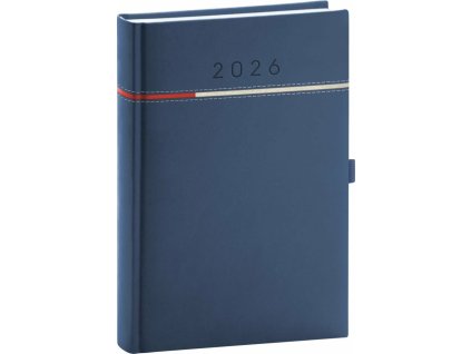 NOTIQUE Denní diář Tomy 2026, modro-červený, 15 x 21 cm