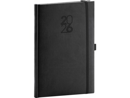 NOTIQUE Týdenní diář Aprint Top 2026, černý, 15 x 21 cm