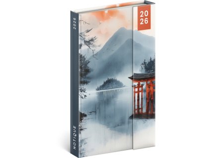 NOTIQUE Týdenní magnetický diář Japonsko 2026, 13 x 21 cm