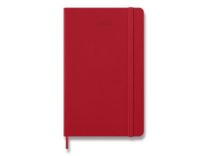 Diář Moleskine 2026 - tvrdé desky, L, týdenní, červený