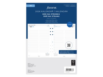 FILOFAX kalendář 2026 A5, den/str.
