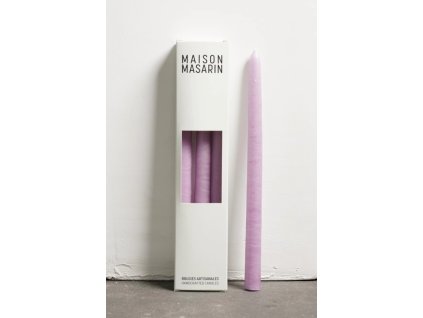 Ručně vyráběné francouzské svíčky 30 cm, světle fialová - Maison Masarin