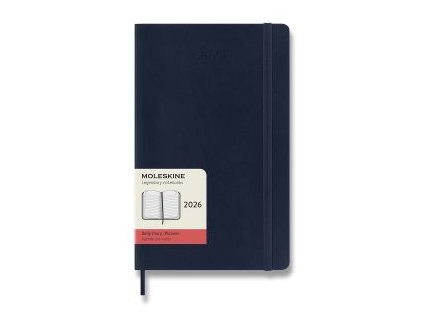 Diář MOLESKINE 2026 denní měkký modrý L