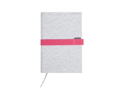 Obal na cestovní deník - šedý , vlnovky - Papelote