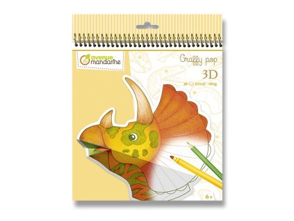 Omálovánky AVM Graffy Pop 3D, Dinosaurus - Avenue Mandarine