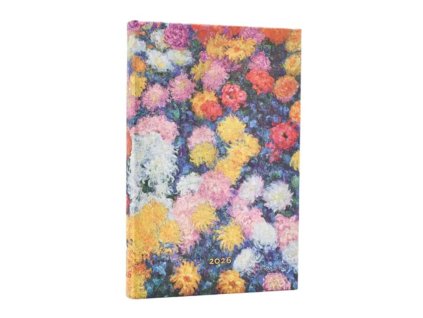 2026 Paperblanks diář  12 / Monet’s Chrysanthemums / Mini / Horizontal