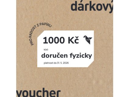 Dárkový poukaz 1000 Kč - tištěný