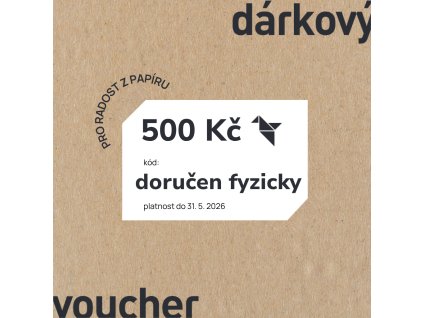 Dárkový poukaz 500 Kč - tištěný