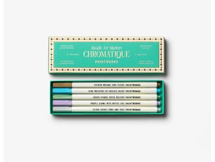 Metalické fixy, sada 5 ks - Printworks