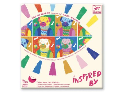 DJECO tvoření se samolepkami Inspired by Andy Warhol