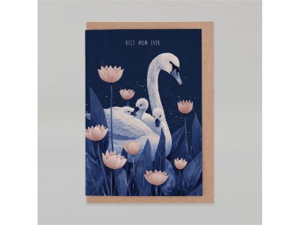 Přání Botanopia Best mom ever-Swan