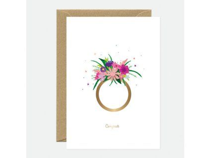 Přání Flower Ring