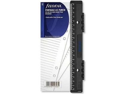 Filofax přenosný děrovač plast A5