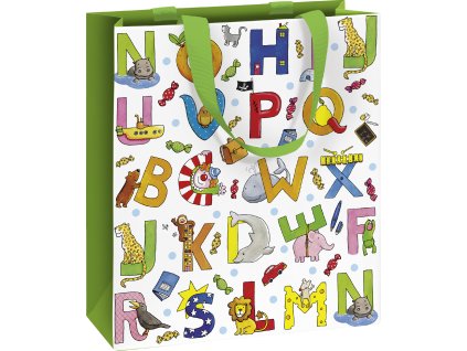 Dárková taška 18x8x21cm A5+, Abeceda