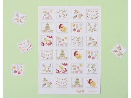 NÁLEPKY MANKAI PAPER -VÁNOČNÍ ZNÁMKY